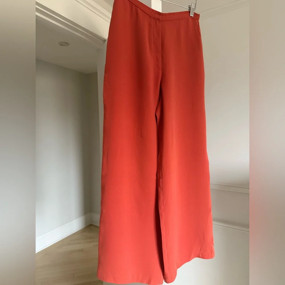 Eileen Fisher Rust Wide Leg Pants - Picture 3 of 8
